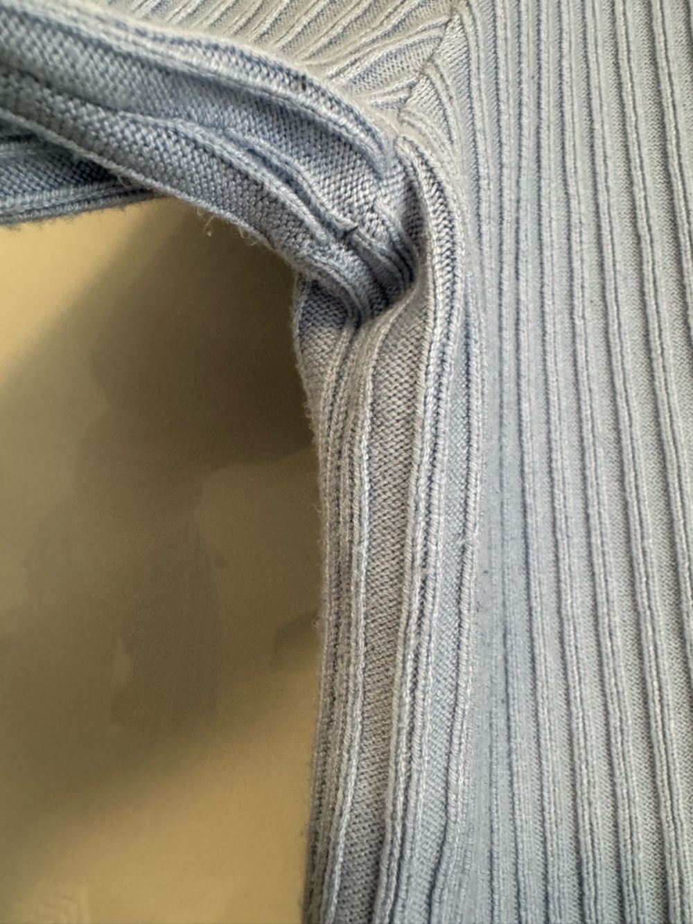 Anthropologie pilcro blue sweater ribbed vneck buttons size XL Henley - Picture 7 of 9